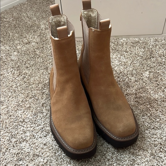 Sam Edelman Tan Suede Ankle Boots size 8 - Picture 2 of 8
